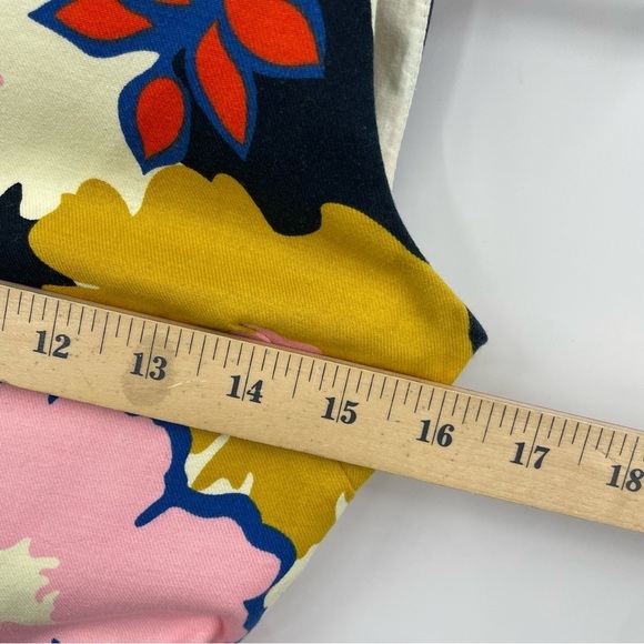 Anthropologie Whit Two Petalprint Cross-Back Dress Multi Tiki Floral sz 0P - Picture 4 of 10